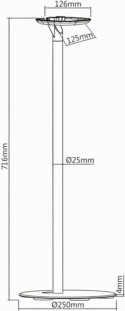 2 x Ständer für SONOS ONE/SL und Play 1 Lautsprecher Boxen Halter Lautsprecherständer Play:1 Weiss w