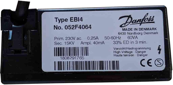 Danfoss EBI4 Transformator 052F4064 Ölbrenner ersetzt 052F4030