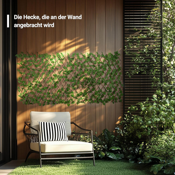Künstliche Hecke 100 x 200 cm. Künstliche Pflanzenwand Sichtschutz Wandbegrünung Balkon Gartenzaun,