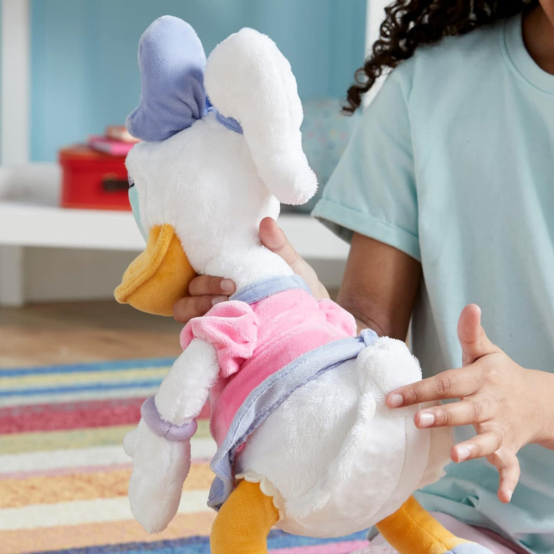 Disney Store Daisy Duck Offizielles mittelgrosses Kuscheltier für Kinder, 33 cm, Kuscheltier mit Sti