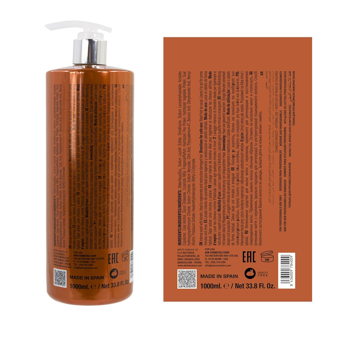 Abril Et Nature Bain Shampoo Keratin - baut die Haarfaser wieder auf und stärkt sie durch den Einsat
