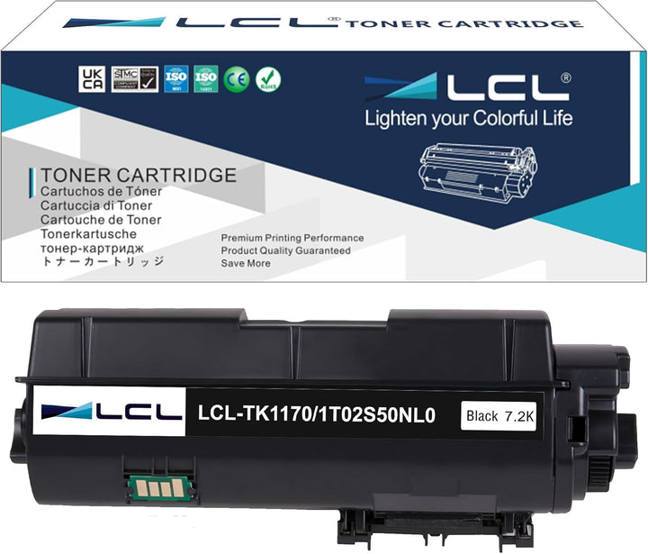 LCL TK-1170 Schwarz Tonerkartusche Kompatibel für Kyocera TK1170 TK-1170 Kompatibel für Kyocera Ecos