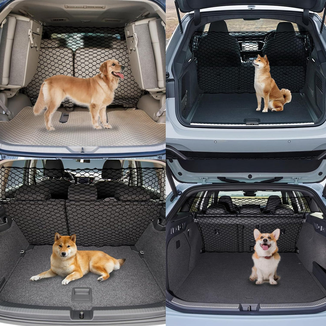 MiOYOOW Auto Schutz Barriere, Haustier Barrier Sicherheitsnetz Trennnetz für Hund Katze 120cmx70cm