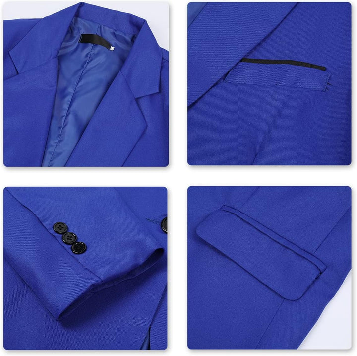 YOUTHUP Herren Sportlich Sakko Freizeit Leicht Anzugjacke Regular Fit Blazer Jacke XL Dunkel Blau, X