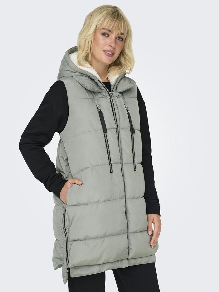 ONLY Damen Onlnewnora Puffer Waistcoat Life Cc Otw Pufferweste S Shadow, S Shadow
