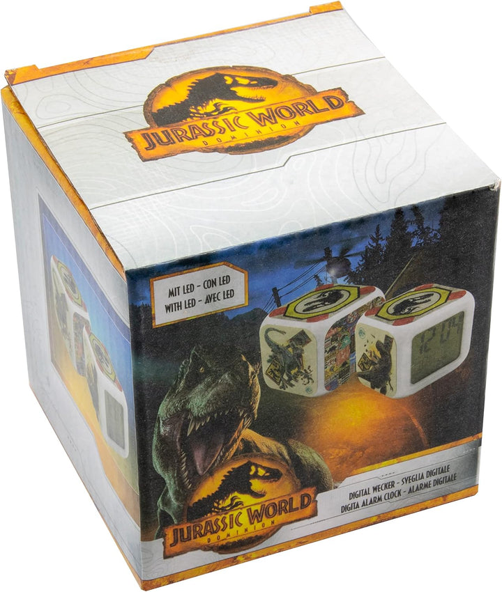 Jurassic World Dominion Würfel-Wecker in Geschenkpackung - 8x8x8 cm