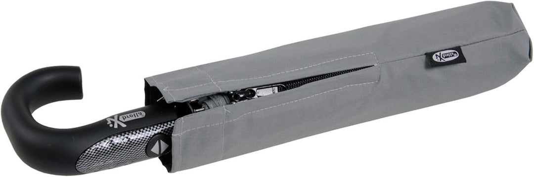 iX-brella Herren Taschenschirm Auf-Zu-Automatik Rundhakengriff Carbonoptik Grey Carbonoptik-grau, Ca