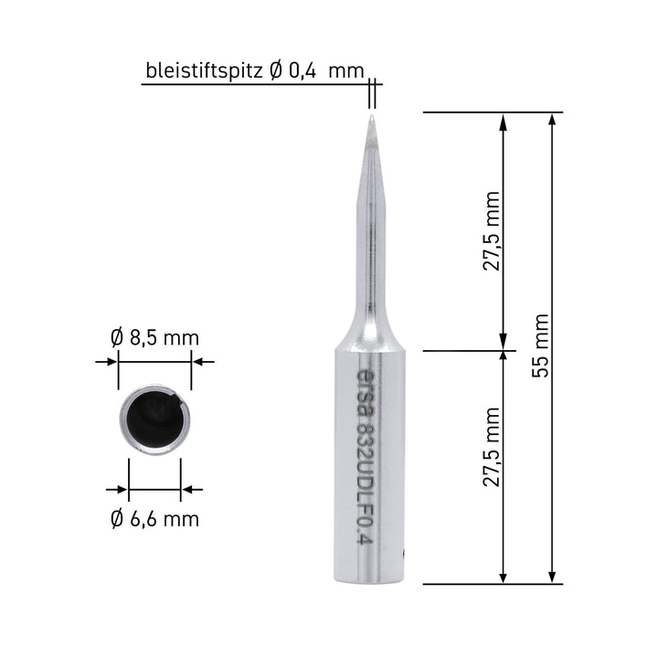 ERSA Lötkolben Multi-Sprint 75W 230V 0960ED &amp; Dauerlötspitze gerade verlängert bleistiftspitz 0,4 mm