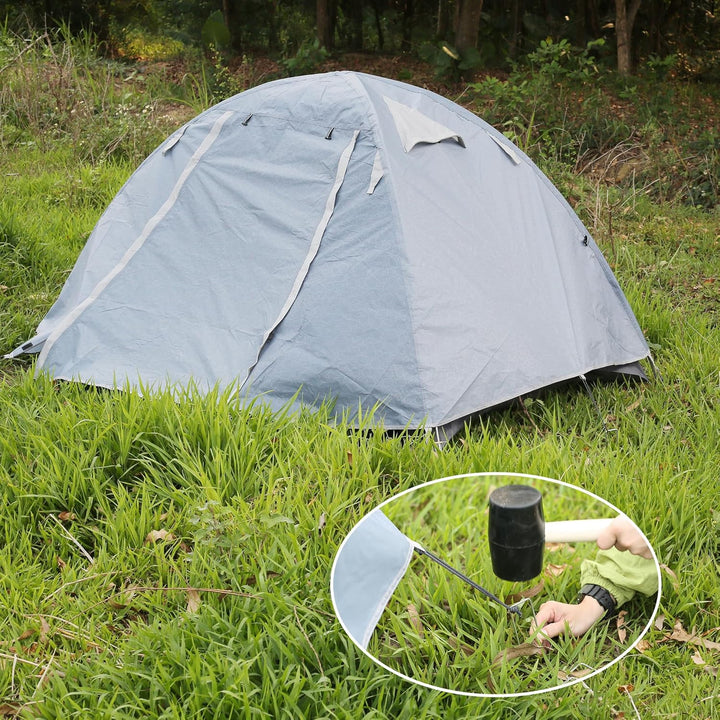 Graxury 400 Stück 15cm Ø 3mm Schwere Gartennägel Stahlpfähle - Verzinkte Stahlklammern zur Sicherung