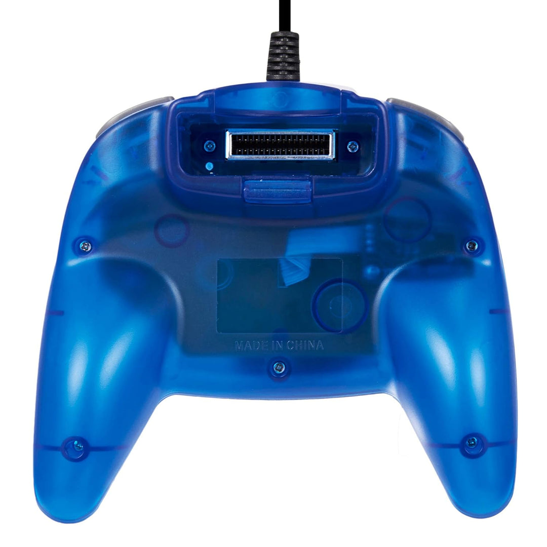 miadore 2 Pack N64 Controller Wired Game Pad Joystick Kompatibel mit N64 Console (klares Blau + klar