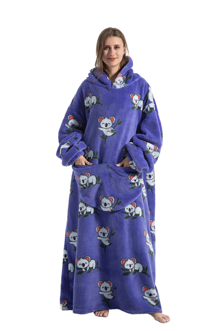 Pterygoid Verlängert Übergrosse Hoodie Decke,Hoodie Sweatshirt mit Taschen und Kapuze,Kuschelpullove