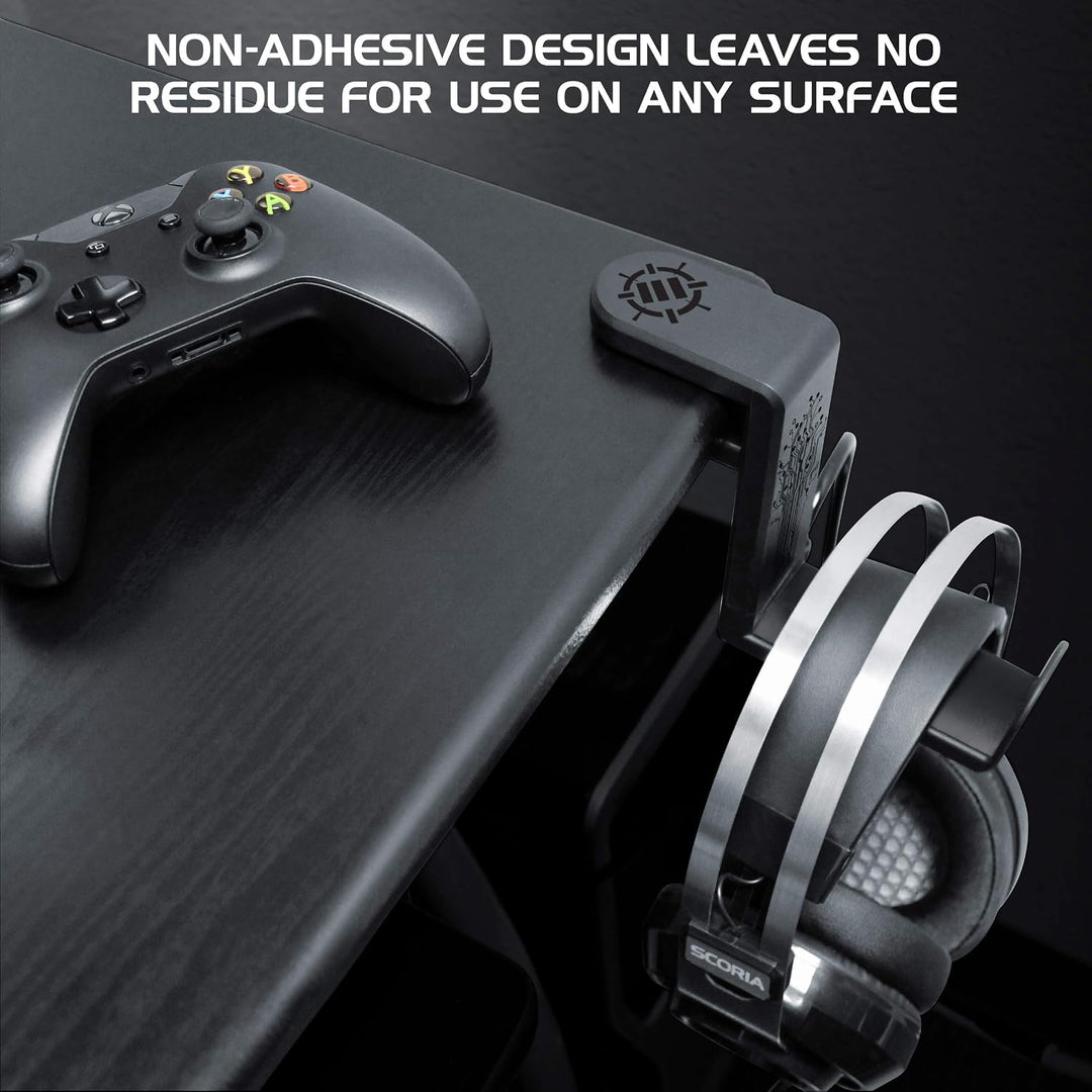 Enhance Halterung für Kopfhörer, für Gaming oder Musik, mit 360 Grad drehbarem Arm, Befestigungsklam