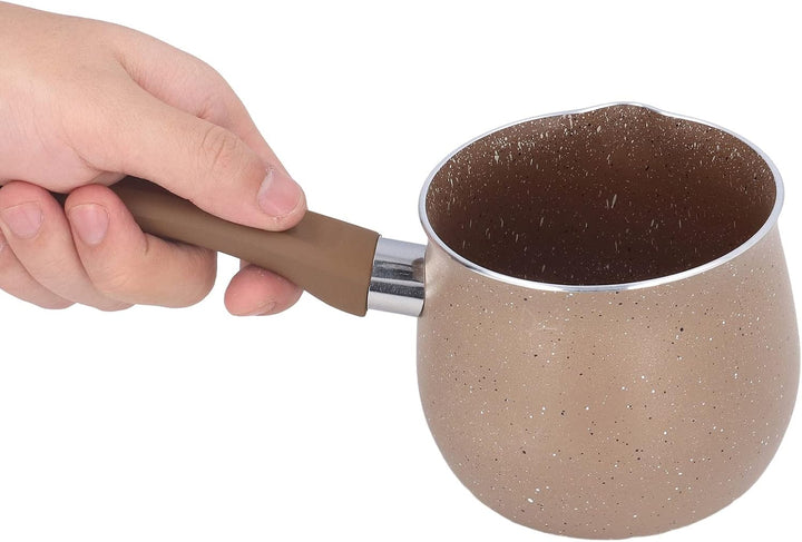 Mini Milchtopf 10 cm, Aluminiumlegierung Mini Kochtopf, Einhandgriff Kaffeewärmer, Kochtopf für Kaff