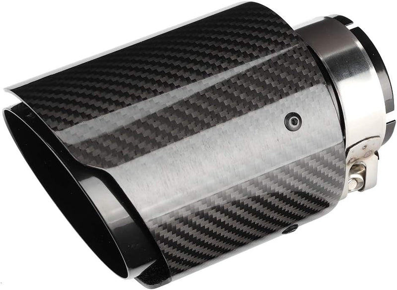 Auspuffendrohr Lufteinlass 63 mm Luftauslass 101 Mm, Kohlefaser Auto Auspuff Endrohr, Langlebig, Glä