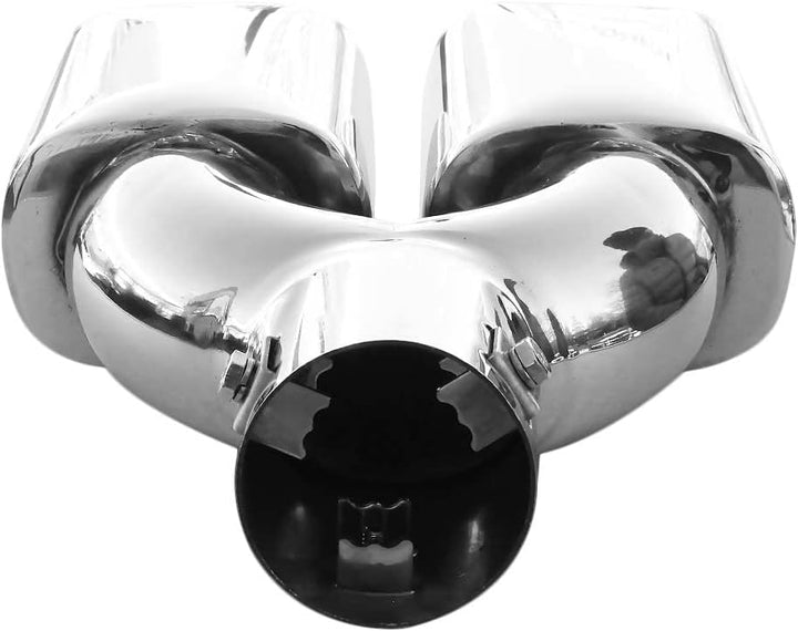 Auspuffblende Doppelrohr Endrohr Edelstahl Auto Endrohrblenden Auspuffendrohr Auspuffrohr Tuning Uni