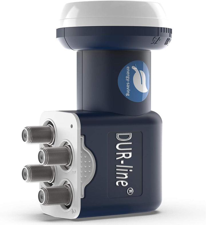 DUR-line Blue ECO Quad - Stromspar-LNB - 4 Teilnehmer - Premium-Qualität - [ Test SEHR GUT *] 4-Fach