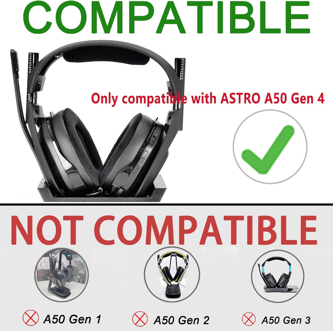A50 Gen 4 Mod Kit Ohrpolster, Ersatz-Ohrpolster und Stirnbänder für Astro Gaming A50 Wireless Headse