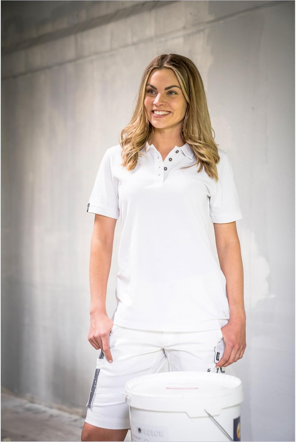 Leibwächter Kurzehose Damen Shorts Flex LINE weiss-grau Nr. FLXDK24 Grösse 42