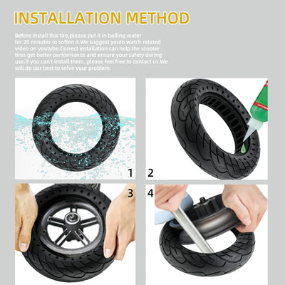 10x2.50 solid scooter reifen 10 zoll vollgummireifen 60/70-6,5 für Ninebot Max g30d 2 solid reifen e