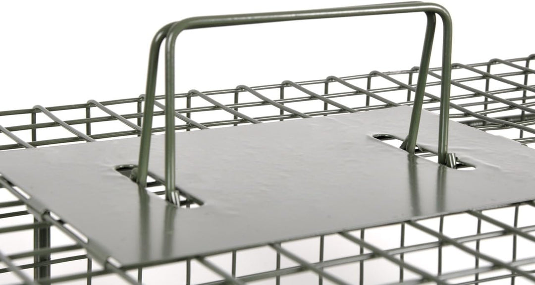 KrapTrap® Tierfalle Katzenfalle Lebendfalle Marderfalle mit Holzboden