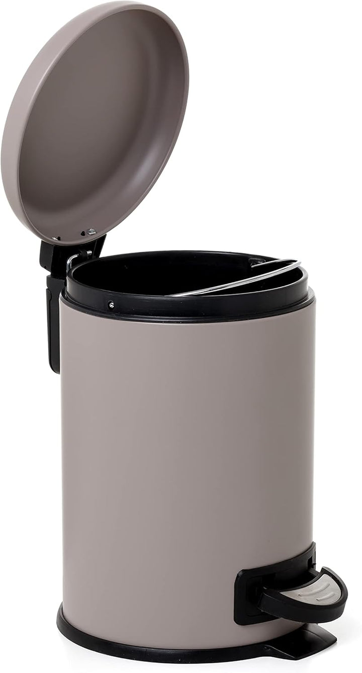 TATAY Kosmetikeimer mit Edelstahlpedal, 3L Kapazität, herausnehmbarer Innenraum, Soft-Lock-Verschlus