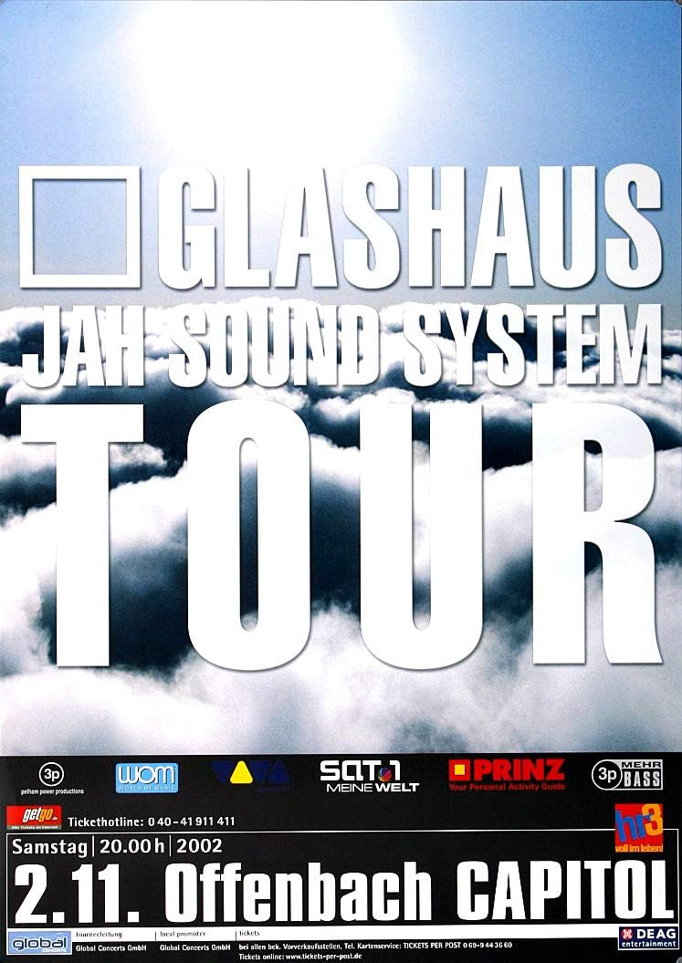 Glashaus - Jah Sound System, Offenbach & Frankfurt 2002 » Konzertplakat/Premium Poster | Live Konzer