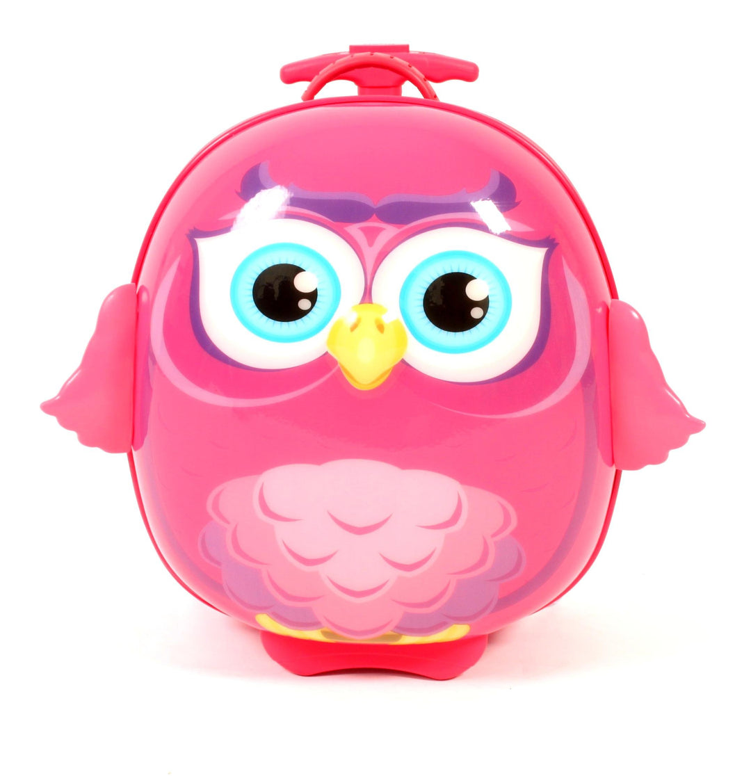 Bayer Chic 2000 - Bouncie Kinder-Trolley mit 3D-Eulen-Motiv Kindergepäck, 20 Liter, Pink, 40 cm, Pin