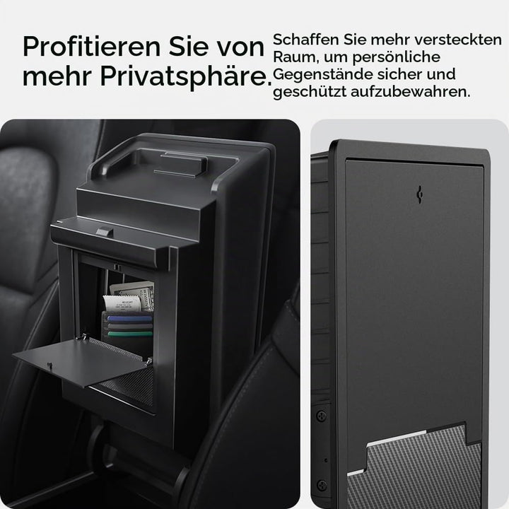 Spigen Tesla Model Y (~2024) und Model 3 (2021-2023) One-Touch Versteckte Aufbewahrungsbox (Carbon E
