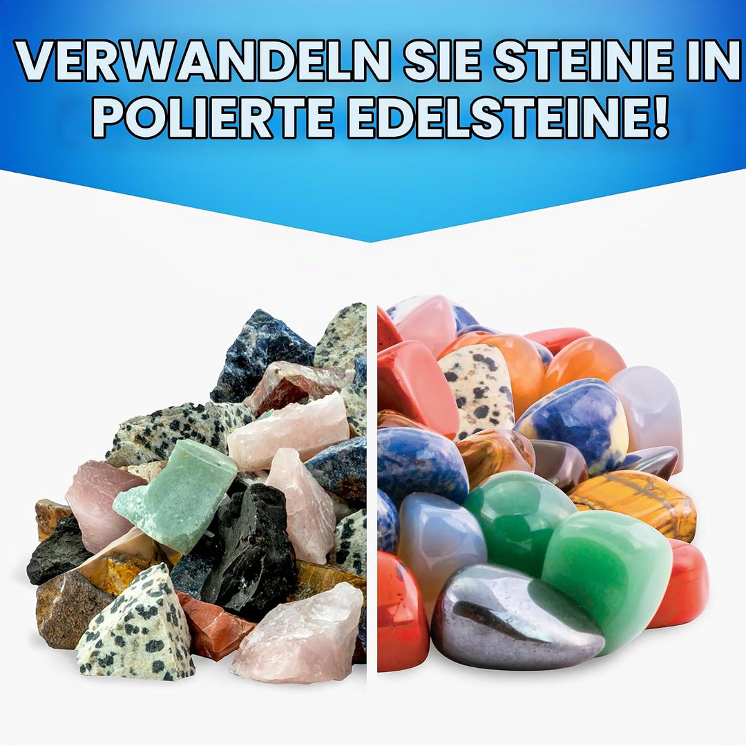 NATIONAL GEOGRAPHIC Trommelstein Nachfüllset – 2,26 kg Mischung aus Steinen &amp; Roh-Edelsteinen zum Tr