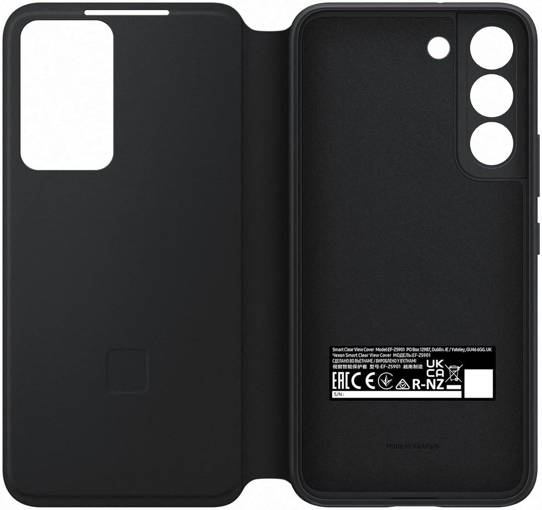 Samsung Clear View Smartphone Cover EF-ZS901 für Galaxy S22, Flip Cover, Handy-Hülle, extra-dünn, st