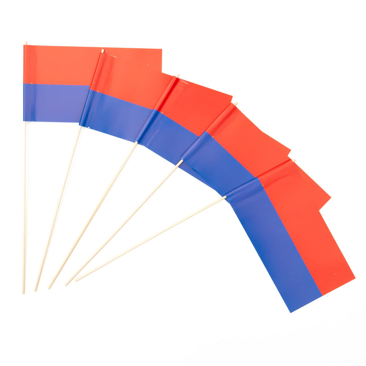 Everflag Papierfähnchen: rot-blau 1000er Packung Menge-4: 1000er Packung, Menge-4: 1000er Packung