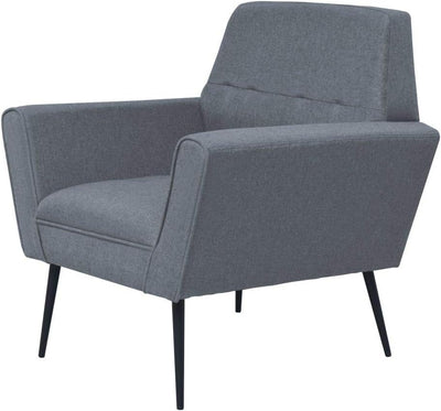 Festnight Sessel Sofa Einzelsofa Sofagarnitur Polstersofa Stahlbeine und Stoff Hellgrau 72 x 66 x 78