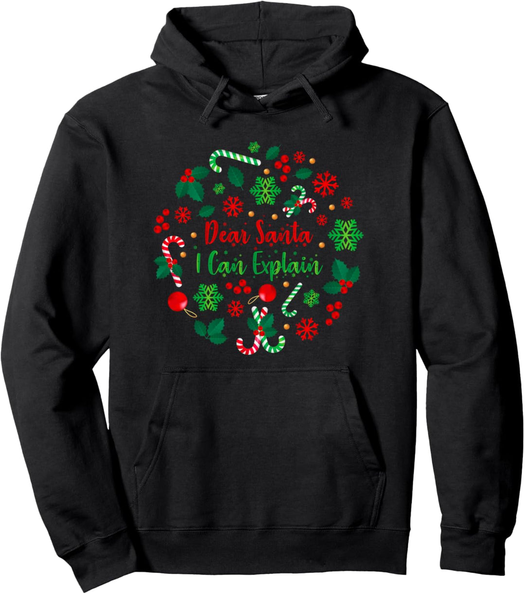 Lustige Weihnachtshemden - Dear Santa I Can Explain Pullover Hoodie