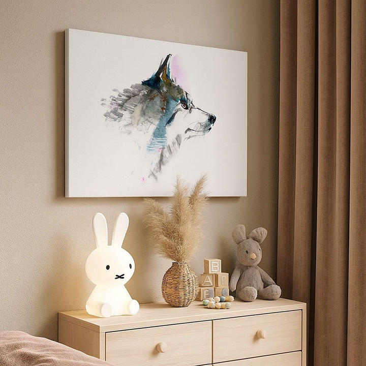 Bilder auf Leinwand Hund Illustration Fantasie Leinwandbild 70x50cm Wandbilder Dekoration Wohnzimmer