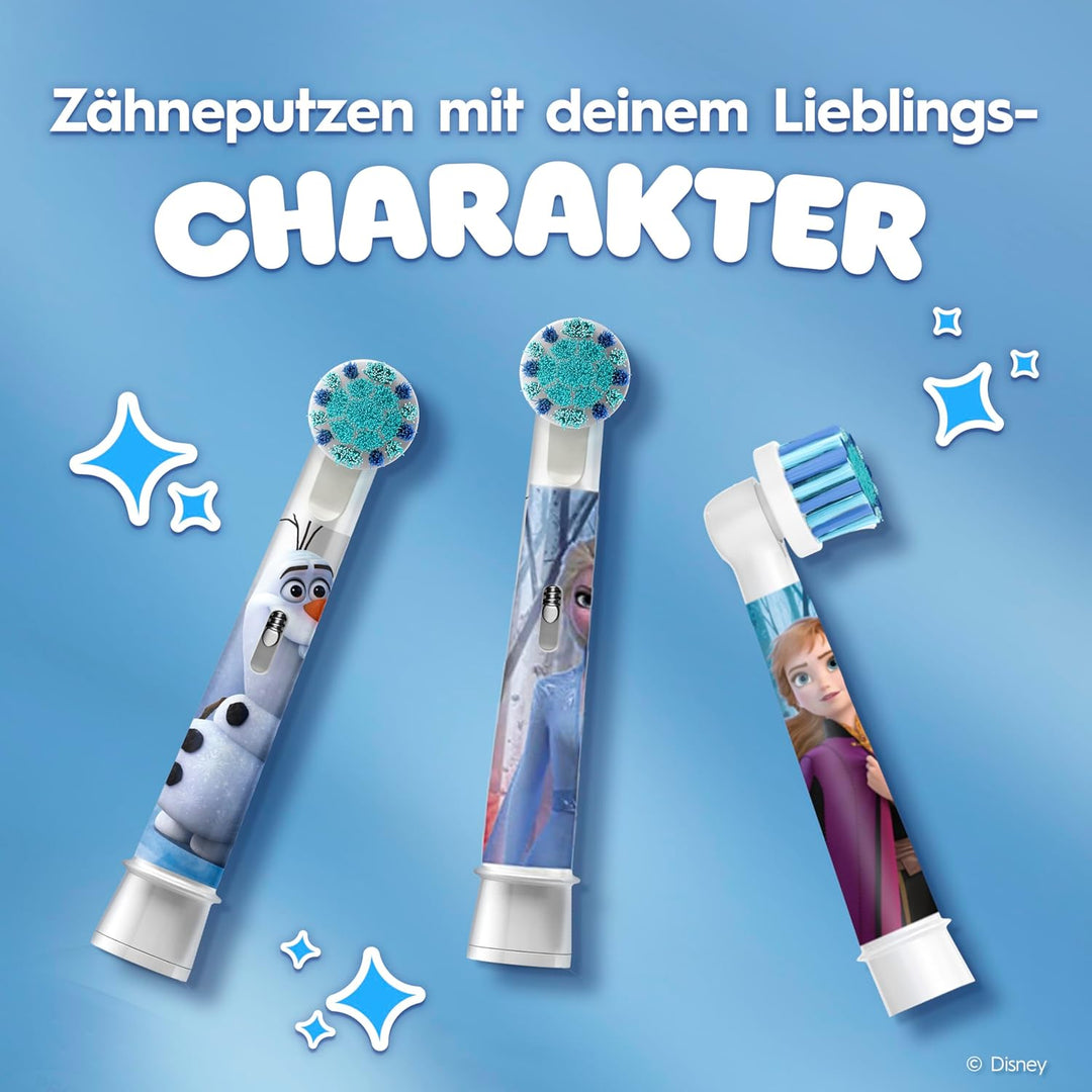 Oral-B Kids Frozen Aufsteckbürsten für elektrische Zahnbürste, 8 Stück, extra weiche Borsten, Zahnbü