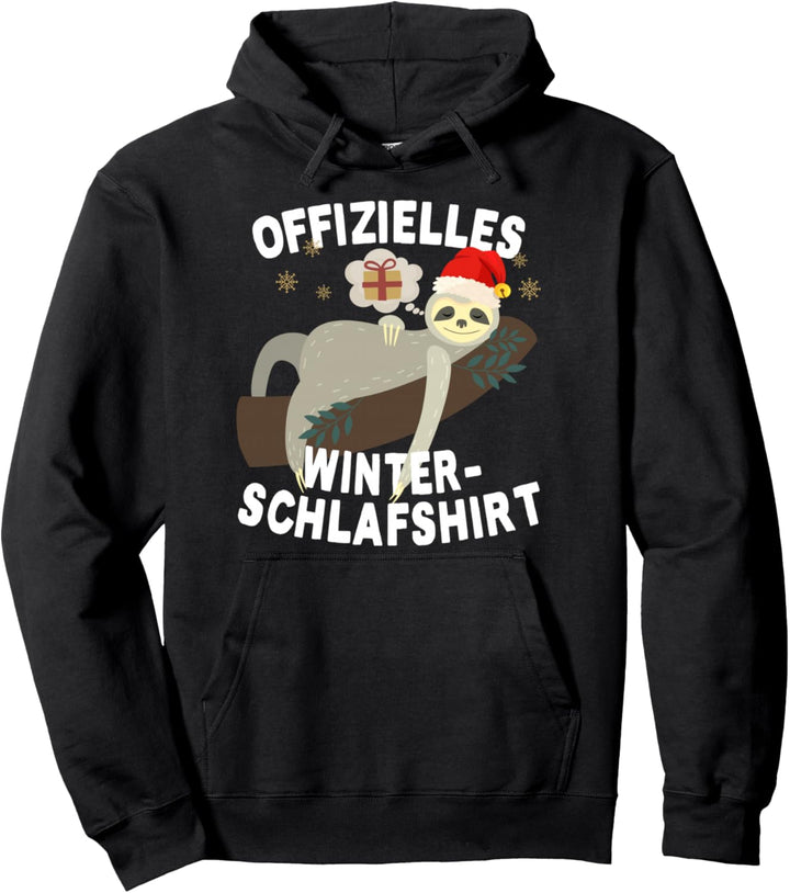 Winterschlaf Pyjama Schlafanzug Weihnachten Faultier Schlaf Pullover Hoodie