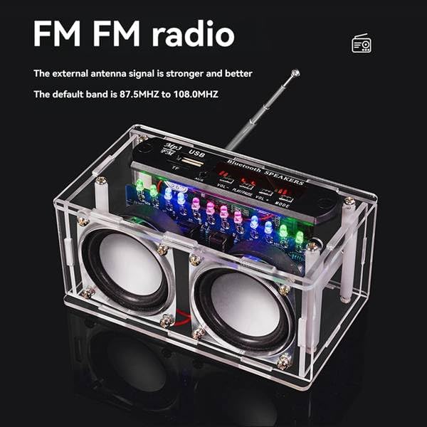 FM Radio Kits, Lötprojekte DIY Elektronik Kits Digitalradio mit LCD Display, FM Radio Bluetooth Laut