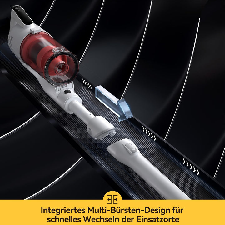 Deerma Staubsauger Kabellos: Akku Staubsauger mit Wischfunktion 2-in-1 Sauger mit Wischfunktion Vacu