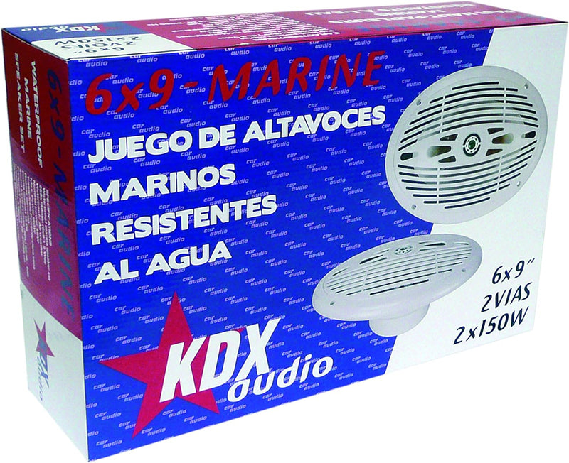 kdx-audio 6 x 9-Marine – Lautsprecher Set für Boote, Weiss, weiss