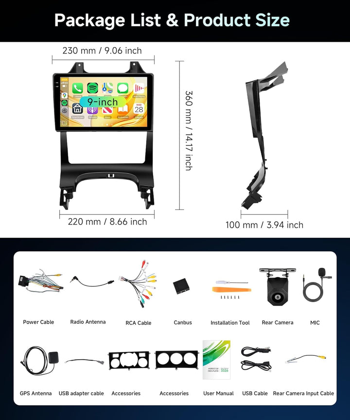 4G+64G Rimoody Android Autoradio für Peugeot 3008 5008 2009-2016 9 Zoll HD Wireless Carplay Autoradi