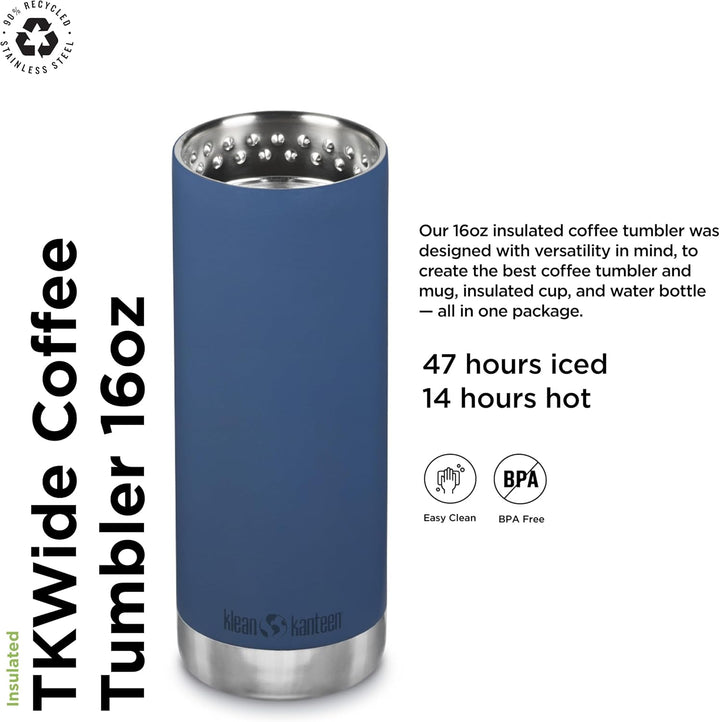 Klean Kanteen Herren tkwide Vi Trinkflasche Einheitsgrösse Real Teal, Einheitsgrösse Real Teal