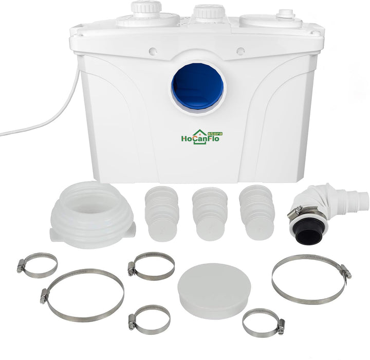 700W Schmutzwasserpumpen Hebeanlage Abwasser mit Kohlefilter und Edelstahl Klingen selbstreinigend H