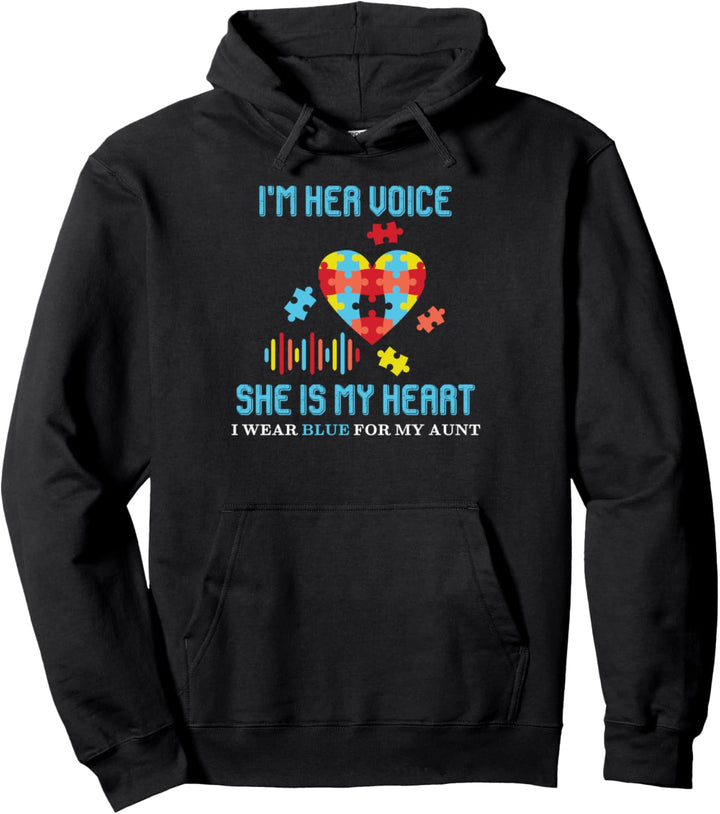 Ich bin ihre Stimme Autistic Autism Awareness Pullover Hoodie