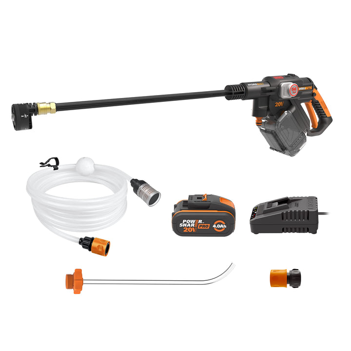 WORX WG633E Hydroshot Akku-Hochdruckreiniger 20V - 56 Bar Max. Druck - multifunktional zur Reinigung