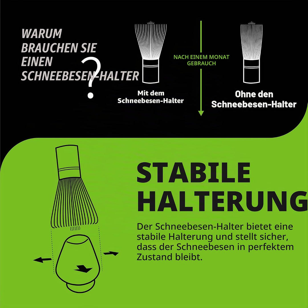 Chawan Matcha Tea Bowl und Matcha Whisk Ruhe, Chasenhalter, Teanagoo MB-6, 18 Unzen / 510 ml, mattes