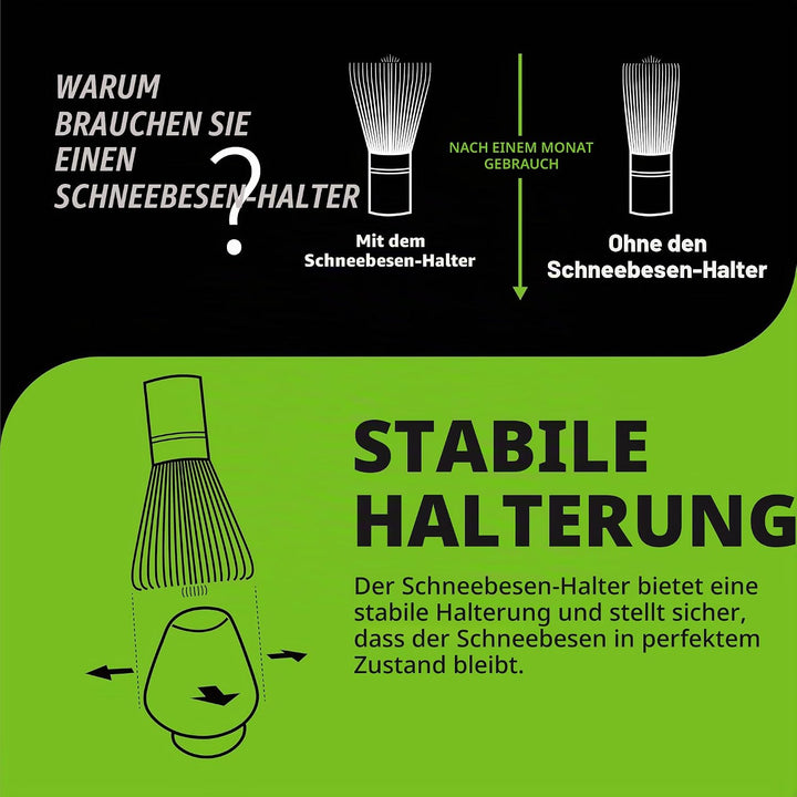 Chawan Matcha Tea Bowl und Matcha Whisk Ruhe, Chasenhalter, Teanagoo MB-6, 18 Unzen / 510 ml, mattes