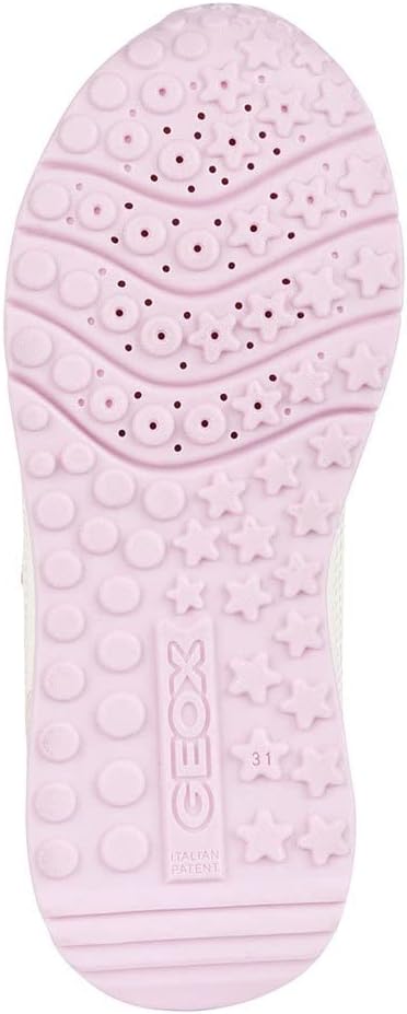 Geox Mädchen J Fastics Girl Sneaker 38 EU White Rose, 38 EU White Rose