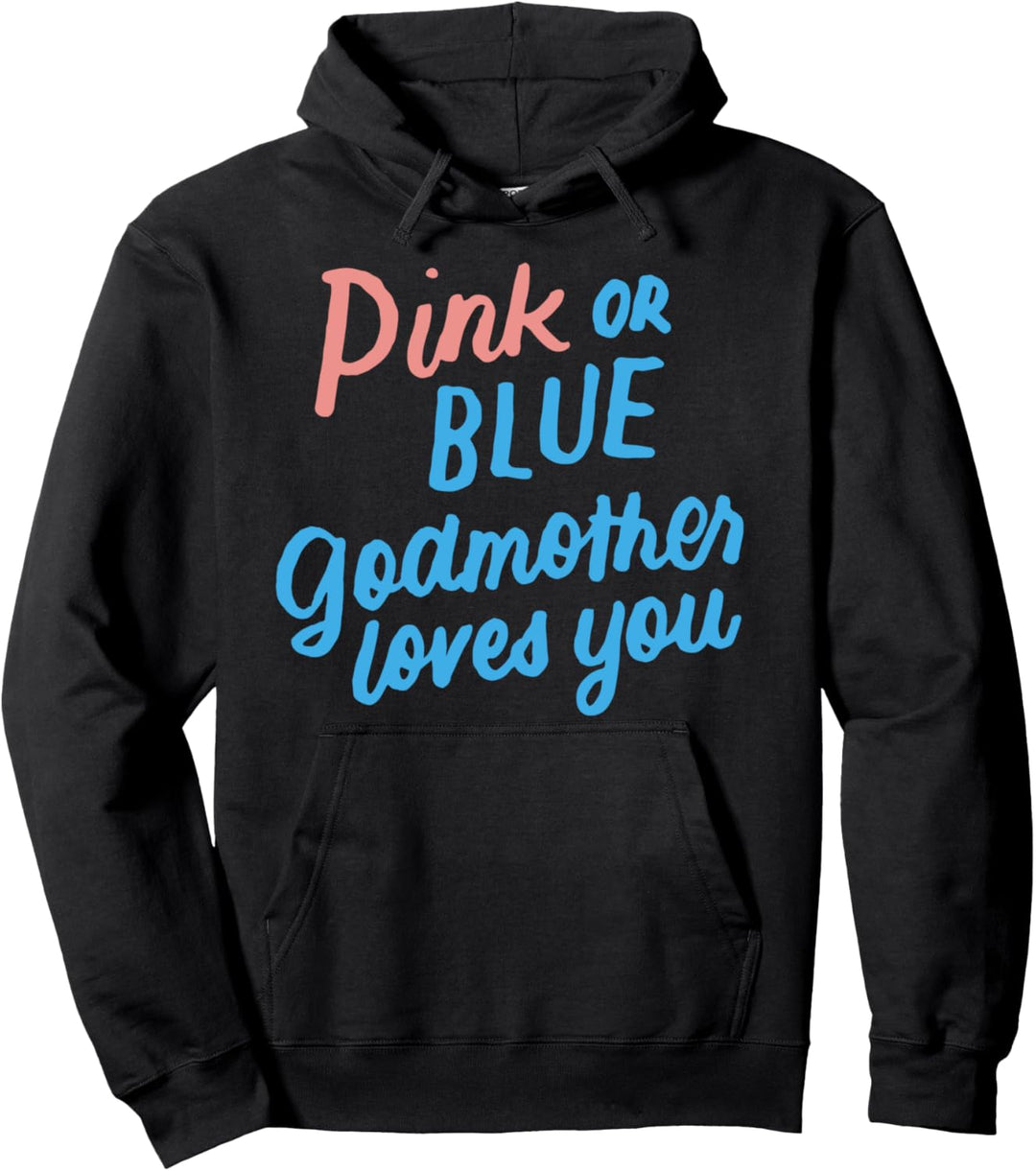 Rosa oder Blau Patin Liebt Sie Baby Geschlecht Offenbaren Pullover Hoodie