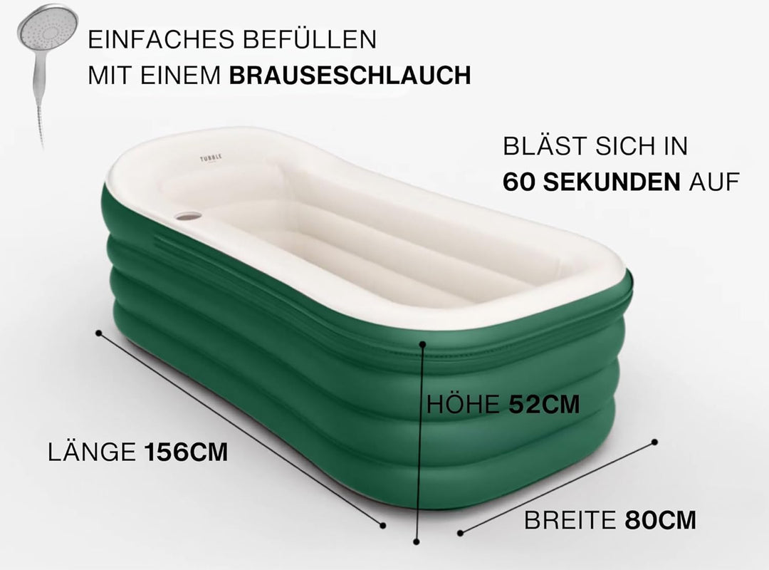 Tubble® Royale Aufblasbare Badewanne - Verwendung als Heiss- und Eisbad - Schneller Aufbau in 1min -