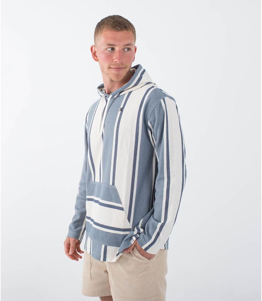Hurley Herren Og Hooded Poncho Tshirt, Schwarze Kombi.